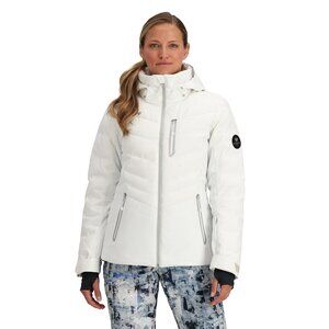 Obermeyer Women's Cosima Down Jacket, White, Sz 8